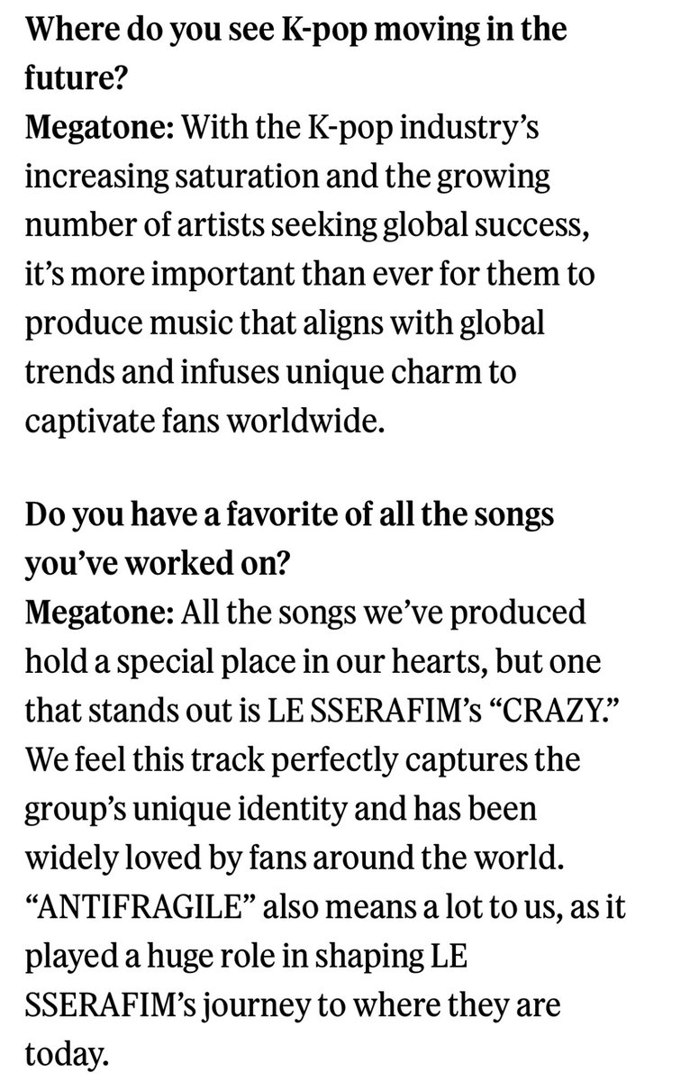 tosuka4's tweet photo. HYBE’S ELUSIVE PRODUCERS SPEAK: PDOGG, SLOW RABBIT, AND MORE ON THE FUTURE OF BTS AND K-POP
SCORE and Megatone of 13
https://t.co/nzRaCTmJaG
#LE_SSERAFIM https://t.co/y6QrCO0KCt
