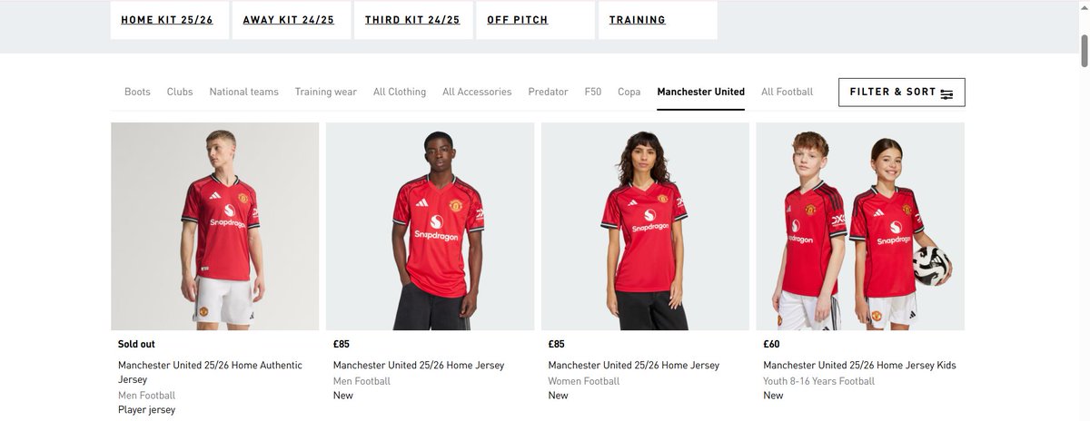 Finished 15th in the Premier League in 2024/25? No problem. Manchester United's 2025/26 £120 home shirt already sold out!