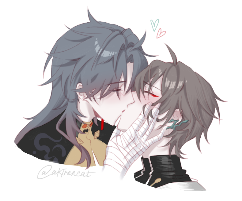 akirencat's tweet image. kissy .. #renheng #刃丹 #HonkaiStarRail