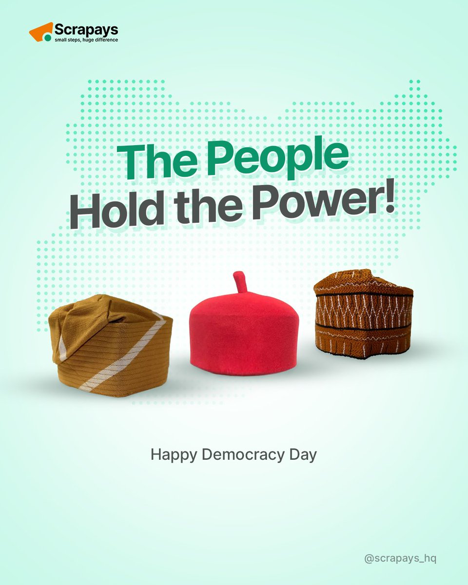 Today, we celebrate the strength of our voice. Happy Democracy Day from all of us at Scrapays. 🇳🇬

#DemocracyDay #Democracy2025