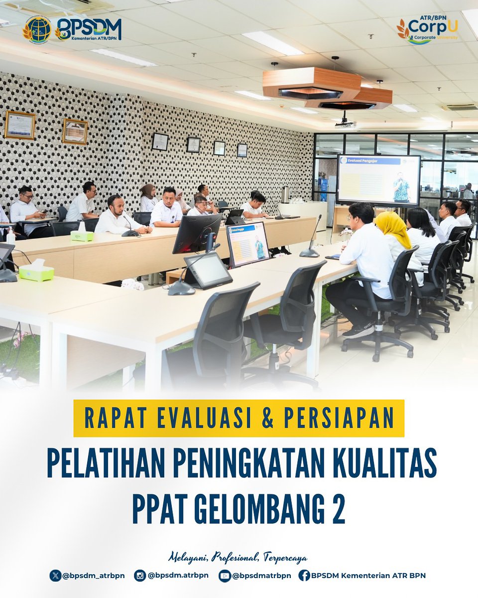 KantahPKLKota's tweet photo. #Repost @bpsdm.atrbpn Rapat Evaluasi dan Persiapan Pelatihan Peningkatan Kualitas PPAT Gelombang 2.
Simak selengkapnya di https://t.co/RenQYB2fNE
#PPAT #BPSDMATRBPN https://t.co/W0QQaXh5ap