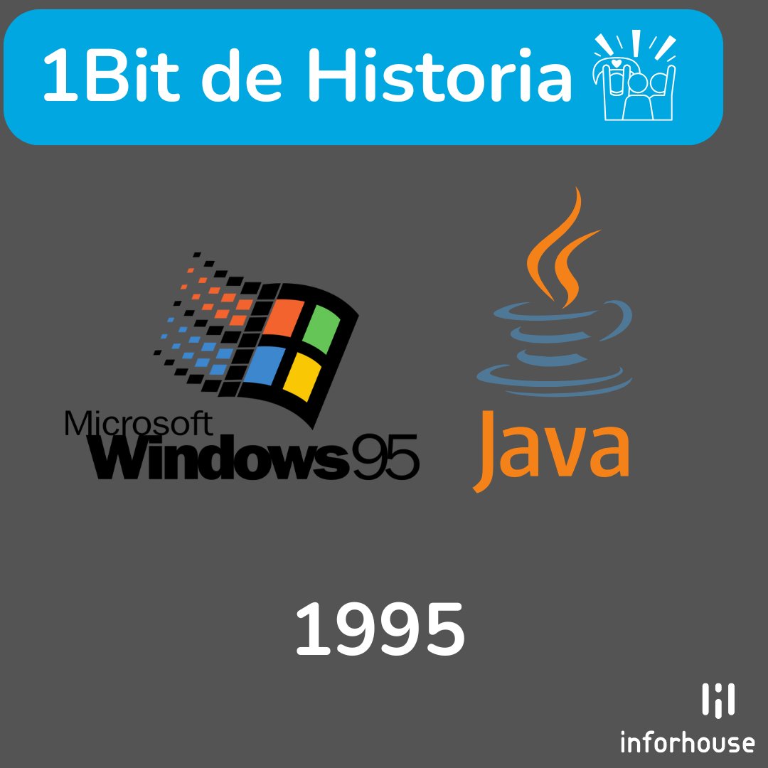 🤔 ¿Sabías que...cuando en 1994 nació Arcade Consultores, empresa matriz de lo que sería a la larga el Grupo Arcade Inforhouse, quedaba 1 año para que, en 1995,Microsoft lanzara su sistema #Windows95 y Sun Microsystems presentara el lenguaje de programación #Java?#somosInforhouse