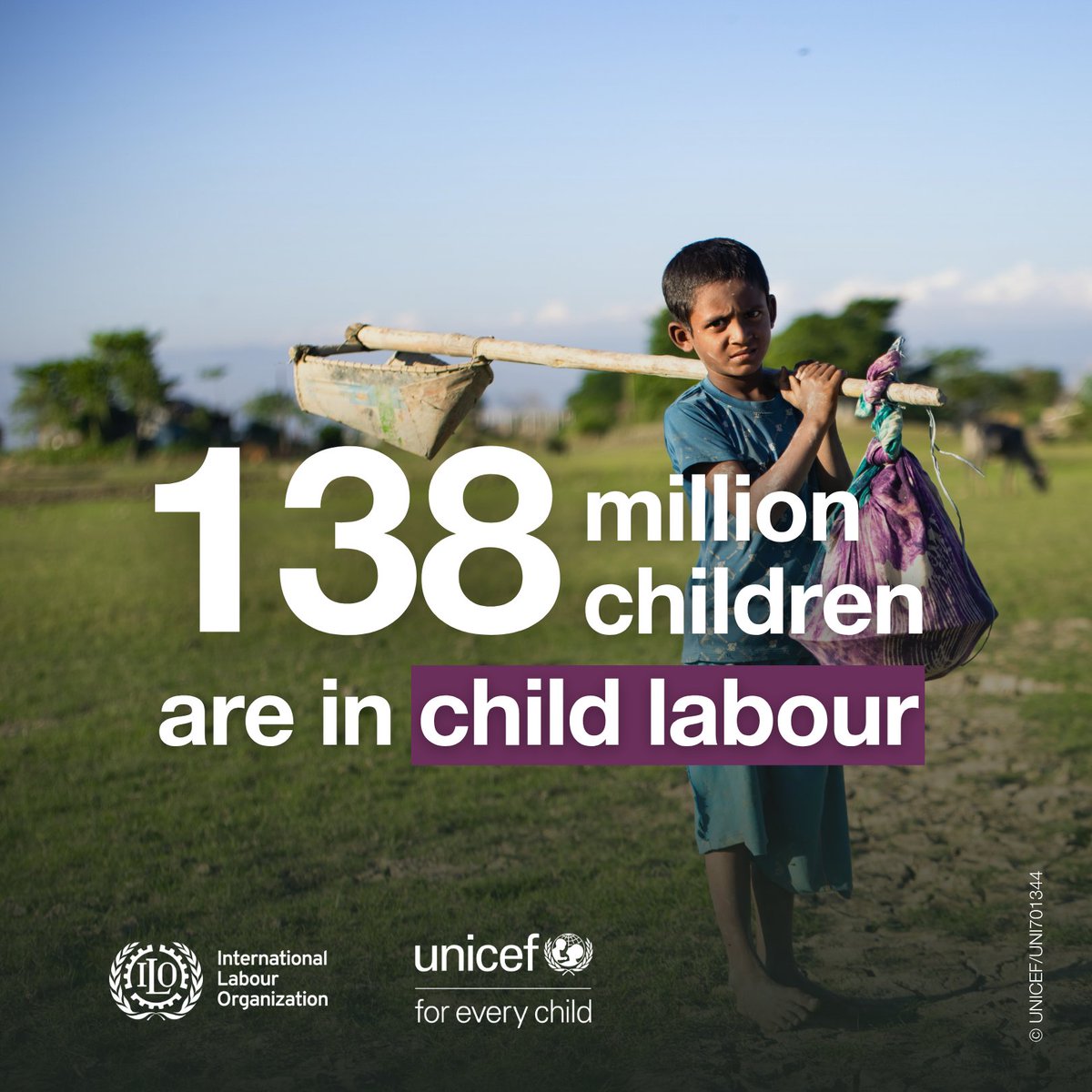 ILO action to End Child Labour (@ilo_childlabour) on Twitter photo Today, nearly 138 million children are in child labour worldwide, down from 160 million four years ago.
Let’s speed up efforts to #EndChildLabour!
Read the latest @ILO & <a href="/UNICEF/">UNICEF</a> Child Labour report.
👉 ilo.org/childlabourest… Today, nearly 138 million children are in child labour worldwide, down from 160 million four years ago.
Let’s speed up efforts to #EndChildLabour!
Read the latest @ILO & <a href="/UNICEF/">UNICEF</a> Child Labour report.
👉 ilo.org/childlabourest…
