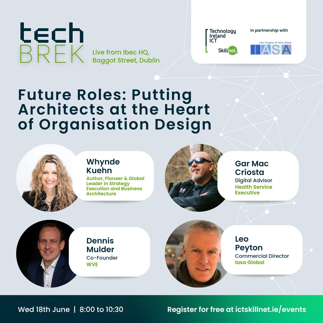 TechIreland (@techireland) on Twitter photo Architects as Strategic Enablers in the Age of AI
Join techBREK with <a href="/ICTSkillnet/">Technology Ireland ICT Skillnet</a> and <a href="/IASAIreland/">IASA Ireland</a> on June 18 in Dublin to explore how architecture is shaping the future of business.
📍 Ibec Offices, Dublin
🕗 8:00 AM – 10:30 AM
🔗Register: eu1.hubs.ly/H0kY_-B0
#techBREK Architects as Strategic Enablers in the Age of AI
Join techBREK with <a href="/ICTSkillnet/">Technology Ireland ICT Skillnet</a> and <a href="/IASAIreland/">IASA Ireland</a> on June 18 in Dublin to explore how architecture is shaping the future of business.
📍 Ibec Offices, Dublin
🕗 8:00 AM – 10:30 AM
🔗Register: eu1.hubs.ly/H0kY_-B0
#techBREK