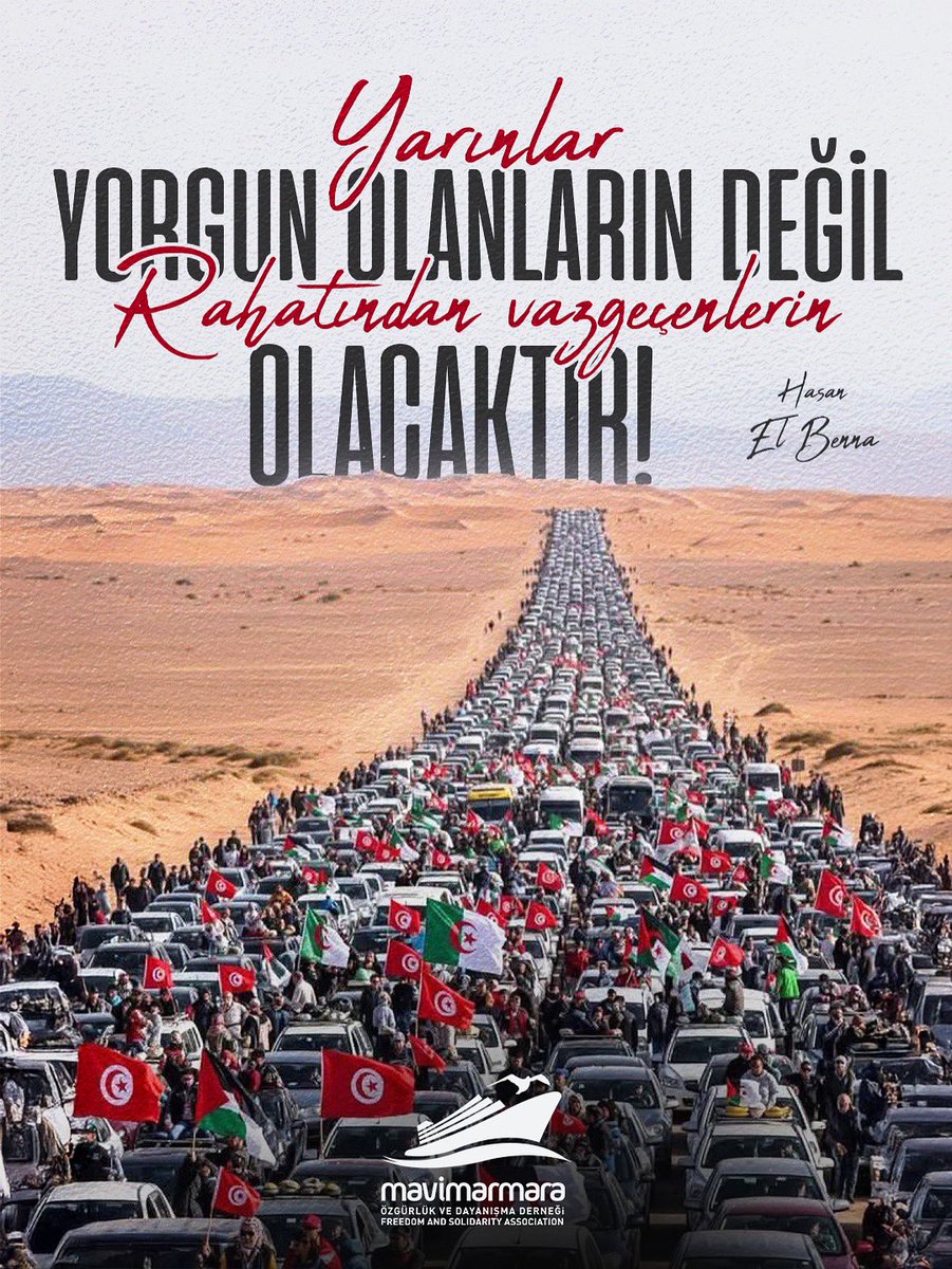 “Yarınlar yorgun olanların değil, rahatından vazgeçenlerin olacaktır.”

Umuda, özgürlüğe yolculuk devam ediyor! Sende destek ol!