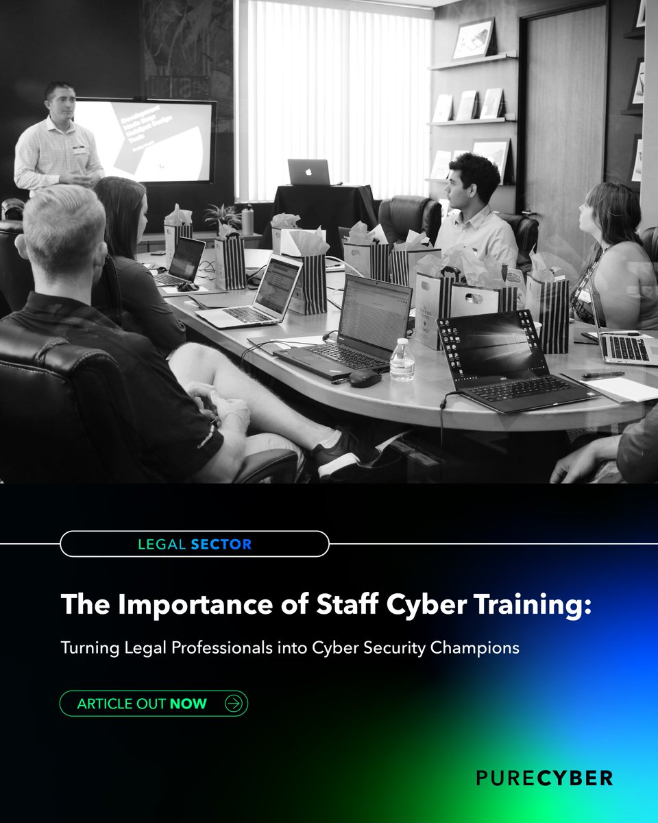 PureCyberLtd's tweet image. 🛡️ Legal teams handle sensitive data daily - making them prime cyber targets.
Our latest article shows how regular, human-focused cyber training helps staff become your first line of defence.
Read now ⬇️
purecyber.com/news-1/legal-s…
#CyberSecurityAwareness #LegalTech #HumanFirewall