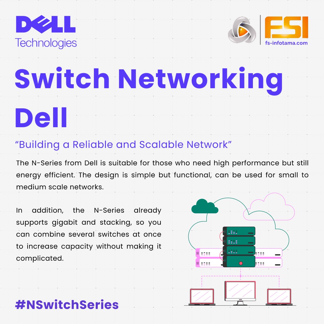 fsinfotama's tweet image. Dell Networking helps realize a stable, secure, and easy-to-develop network for modern business needs. 
#DellNetworking #SmartSwitching #ITInfrastructure #NetworkSolution #ScalableNetwork #DellForBusiness #ReliableNetworks