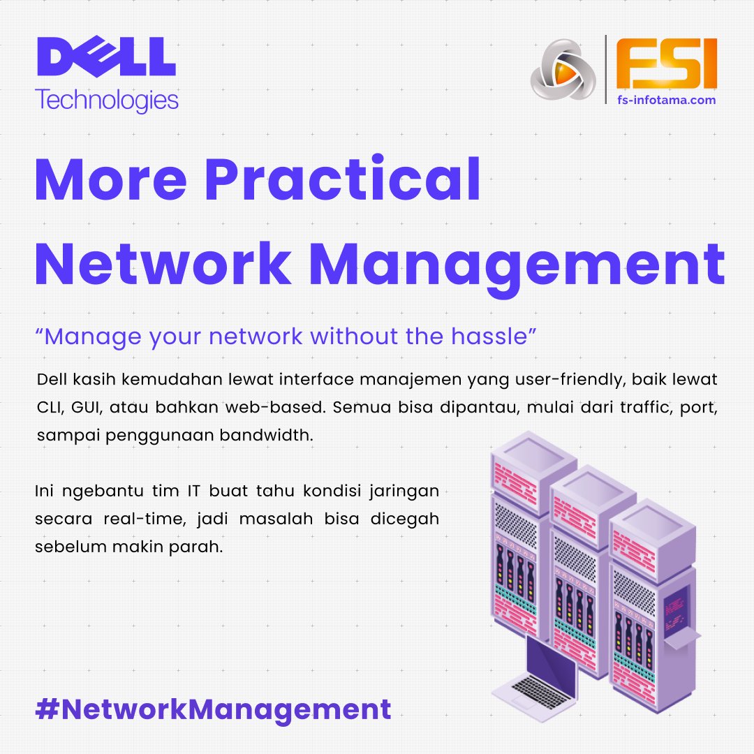 fsinfotama's tweet image. Dell Networking helps realize a stable, secure, and easy-to-develop network for modern business needs. 
#DellNetworking #SmartSwitching #ITInfrastructure #NetworkSolution #ScalableNetwork #DellForBusiness #ReliableNetworks