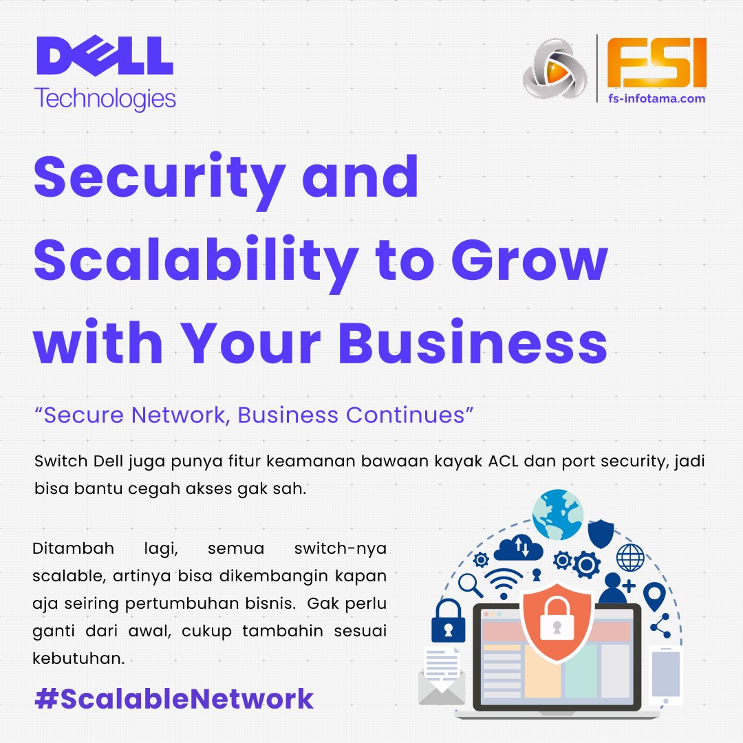fsinfotama's tweet image. Dell Networking helps realize a stable, secure, and easy-to-develop network for modern business needs. 
#DellNetworking #SmartSwitching #ITInfrastructure #NetworkSolution #ScalableNetwork #DellForBusiness #ReliableNetworks