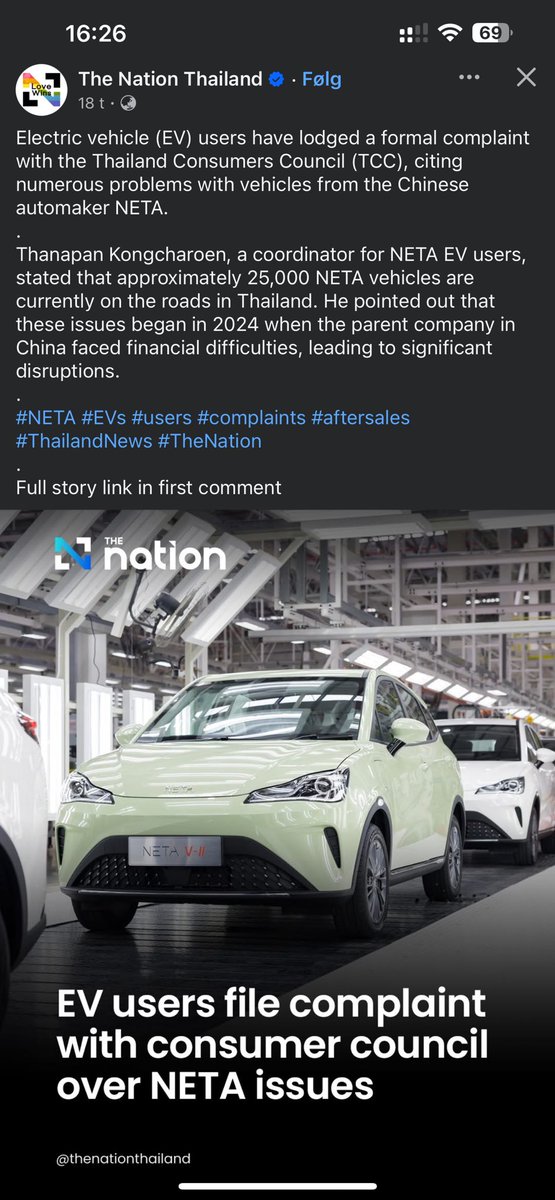 OptimistenPrime's tweet photo. POV: You bought a NETA to “save money”

Now you’re in a Facebook group called “NETA Survivors Thailand” waiting for a recall and a prayer.

#neta https://t.co/4eNzwLqSiY