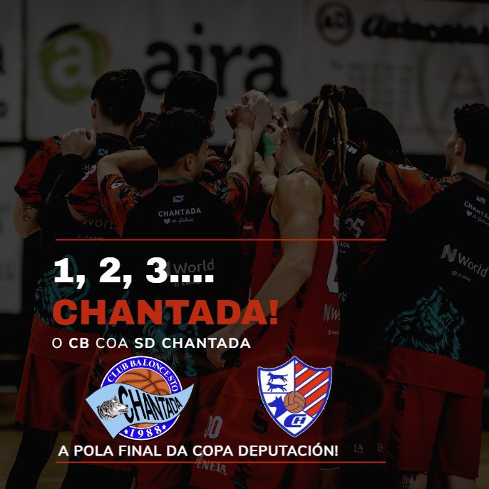 Ucoga Seguros CB Chantada (@ucogacbchantada) on Twitter photo 🔜Este sábado, a <a href="/sdchantada/">SD Chantada</a> xoga a FINAL DA COPA! 🔥
E aínda que ao #Taboada tamén lle temos cariño, como veciños que son; nós co corazóm en cada partido no Pavillón e o sábado no Arturo Pereiro, dicimos:
1️⃣, 2️⃣, 3️⃣… #CHANTADA! ❤️
O CB coa SD! A pola Copa! 🏆
#imoslobos🐺 🔜Este sábado, a <a href="/sdchantada/">SD Chantada</a> xoga a FINAL DA COPA! 🔥
E aínda que ao #Taboada tamén lle temos cariño, como veciños que son; nós co corazóm en cada partido no Pavillón e o sábado no Arturo Pereiro, dicimos:
1️⃣, 2️⃣, 3️⃣… #CHANTADA! ❤️
O CB coa SD! A pola Copa! 🏆
#imoslobos🐺