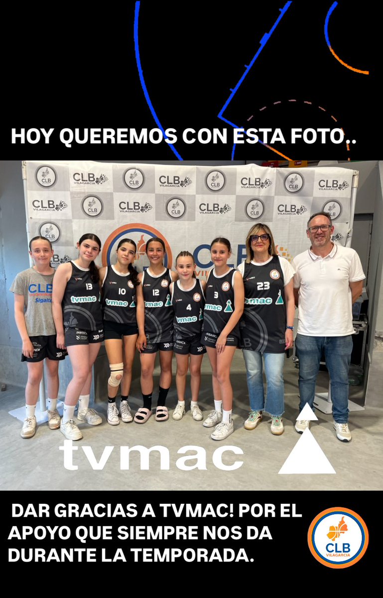 🏀🔵🟠 Hoy con esta foto, queremos agradecer a Tvmac SL por el apoyo que siempre nos da durante la temporada. Muchas gracias!! @fans destacados #SomosEquipo #vilagarcia