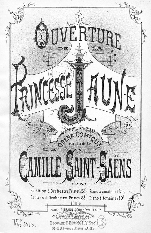 Opera with Opera News (@operamagazine) on Twitter photo La Princesse jaune, the first of Saint-Saëns’s operas to be staged, was premiered in Paris at the <a href="/Opera_Comique/">Opéra-Comique</a> #OTD in 1872. La Princesse jaune, the first of Saint-Saëns’s operas to be staged, was premiered in Paris at the <a href="/Opera_Comique/">Opéra-Comique</a> #OTD in 1872.