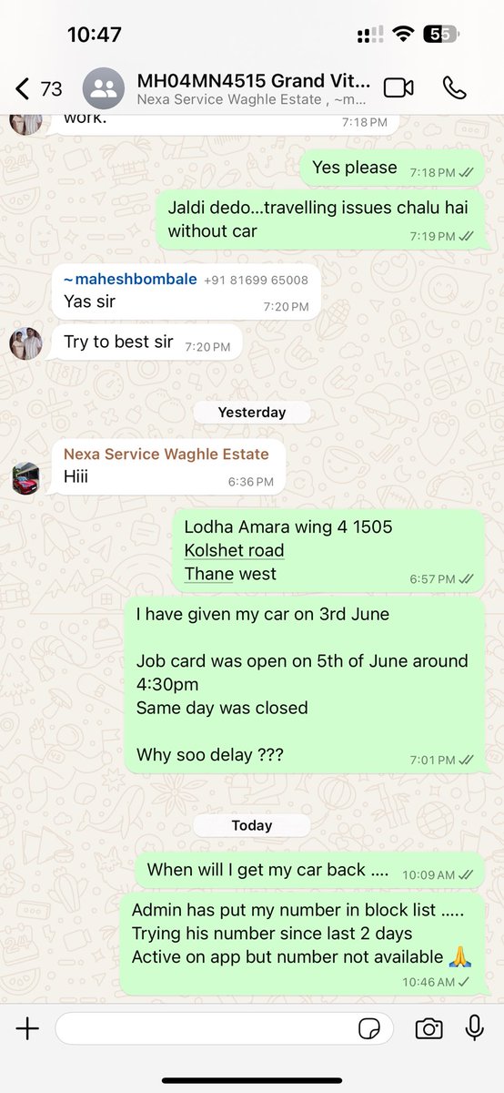 dr_bajrangsingh's tweet image. Unprofessional and pathetic service at my car NEXA service (waghle estate ,thane west)
Does’nt know to deal with coustumer 
@Maruti_Corp 
@NexaExperience