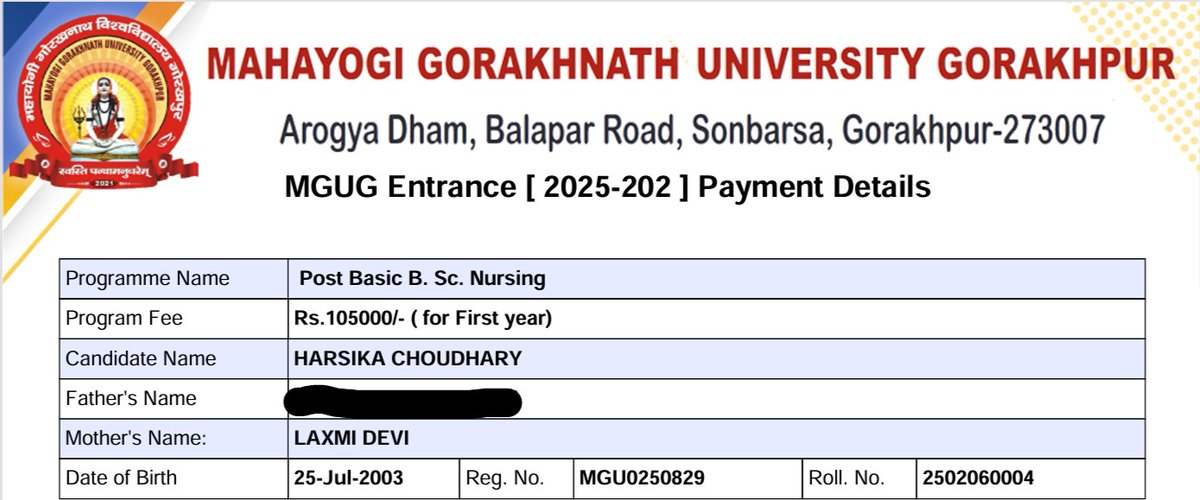 A bright BPL girl from Gorakhpur has cleared Post Basic BSc nursing entrance exam. 
She needs Rs 105000 for admission, and other amount for books, uniform, conveyance. (Nearly 50000 for a year).
Her mother works as domestic help. Father no more.

PLEASE HELP A YOUNG STUDENT.