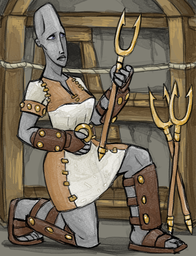 PentaclesQuest's tweet photo. The weapons and armor are well received. After finishing her examination, the giant nods "Herocea can use." Of course the giant can't truly appreciate the craftsmanship.
"Herocea is ready to fight, give orders and will follow." her voice bellows.

Oragatt plans her next move. https://t.co/T148MRBzhc