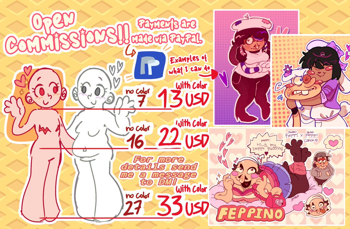 Peppifakelover's tweet image. Commissions open!! I'm opening again because I need money 🤑🤑
For more details send me a DM!!#commissionsopen #pizzatower #money #paypal