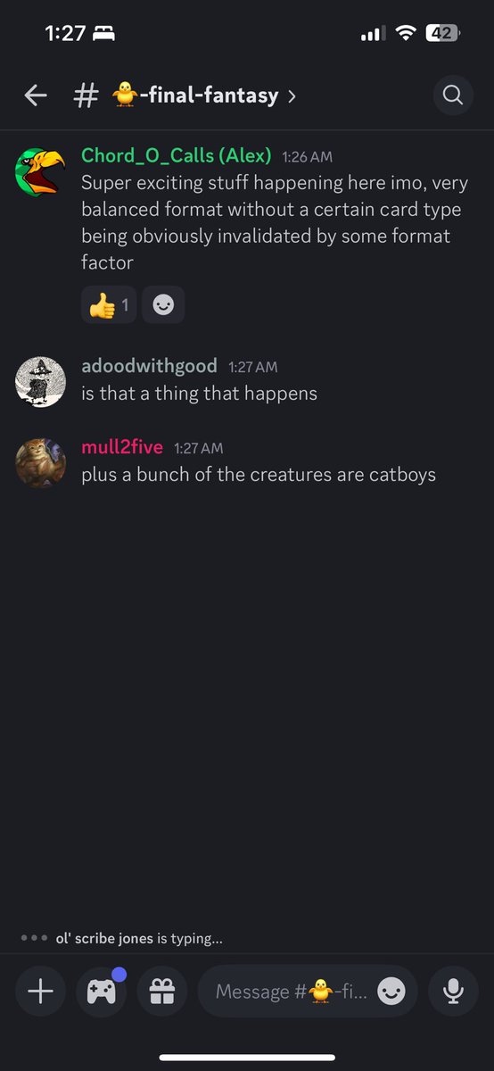 A microcosm of the limited level-ups discord