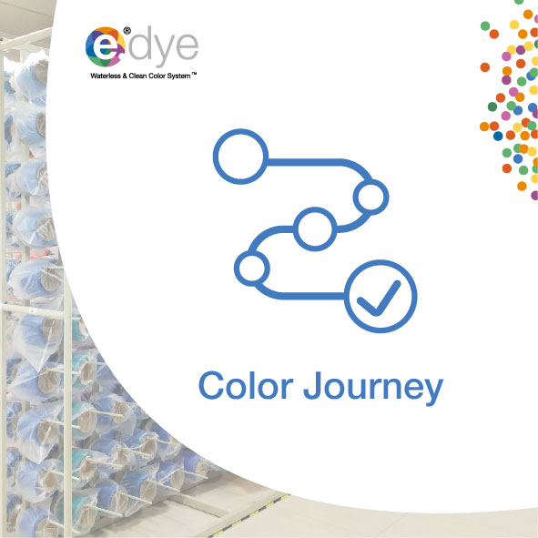 At e.dye®, we can track and record every process's color, from digital formulas to masterbatch, yarn, and final fabric. It ensures color consistency across production and allows color replication for long-term quality control.#edye #colorJourney #colormanagement #colordevelopment
