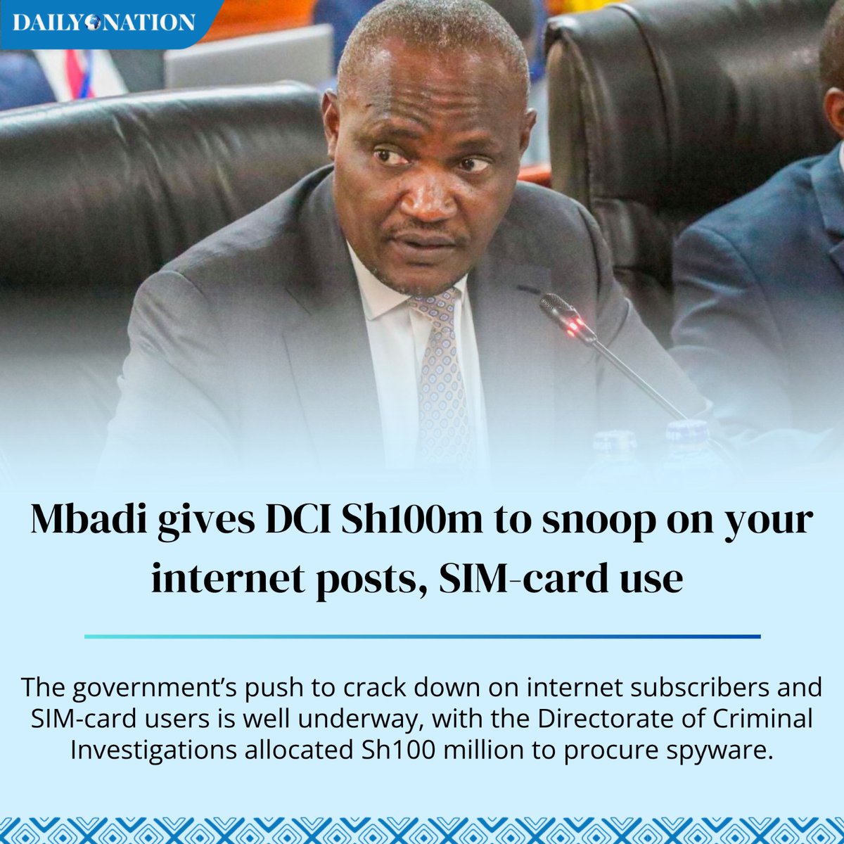 GOK allocates ksh. 100 million for social media snooping, but KENYA doesn't have money for national EXAMs. 
nation.africa/kenya/business…