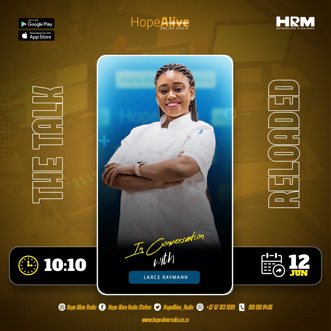 Tune in today at 10:10 to listen to my Taste Master journey, the good the bad and the ugly🙆🏽‍♀️
Click on the link to listen Live hopealiveradio.co.za

#TheTasteMasterSA
#hopealivefm
#TheJourney
#Therealityofitall