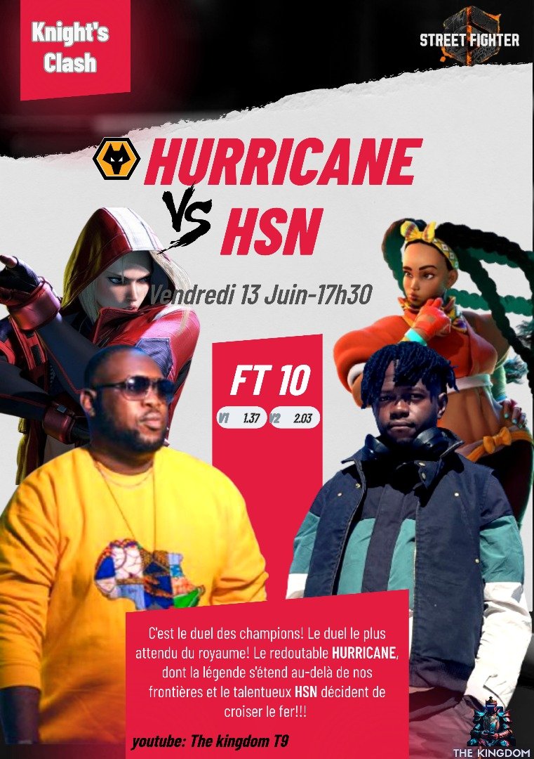 Here comes a new challenger.
This friday at 7:30 p.m 
Hurricane (cammy) VS HSN (kimberly) FT10 SF6