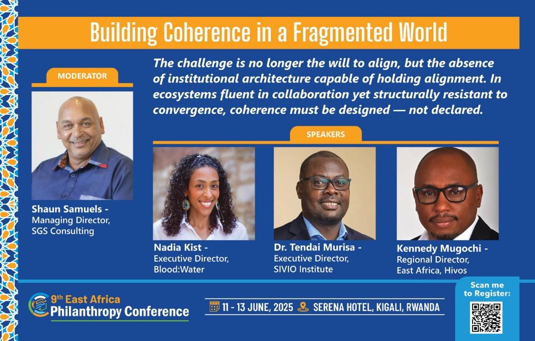 Hivos East Africa (@hivosroea) on Twitter photo Day 2 at #EAPC2025!
This morning, our Regional Director Kennedy Mugochi joins Nadia Kist of <a href="/bloodwater/">Blood:Water</a> & Dr. Tendai Murisa of @SIVIOInstitute for a timely panel on โBuilding Coherence in a Fragmented World.โ
Attending the conference? - swing by our booth!
#agilephilanthropy Day 2 at #EAPC2025!
This morning, our Regional Director Kennedy Mugochi joins Nadia Kist of <a href="/bloodwater/">Blood:Water</a> & Dr. Tendai Murisa of @SIVIOInstitute for a timely panel on โBuilding Coherence in a Fragmented World.โ
Attending the conference? - swing by our booth!
#agilephilanthropy