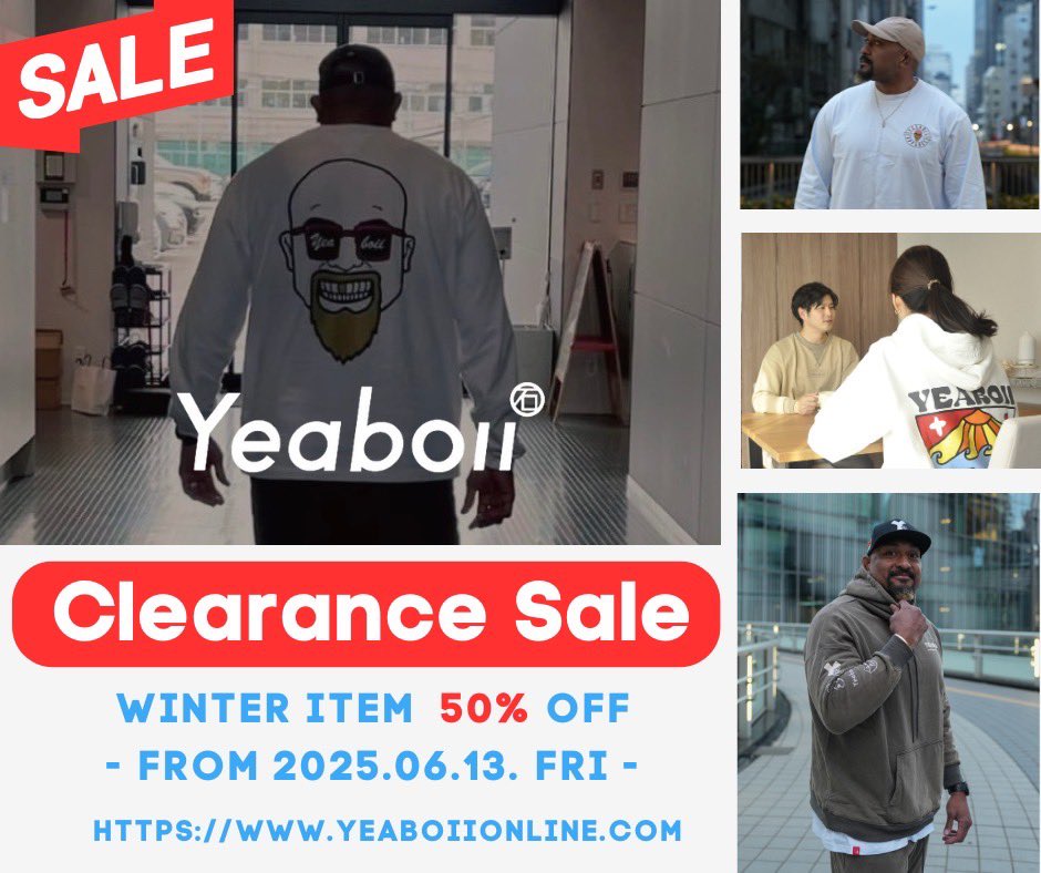 yeaboii_apparel's tweet image. 🌴 クリアランスセール開催‼️ -大感謝祭- 🌴
日頃よりお世話になっております皆様へ感謝の気持ちを込めて、クリアランスセールを開催します‼️✨
⭐️SUMMER Item 30%〜40% off⭐️
⭐️Winter Item 50% off⭐️
🌴開催日時🌴
2025/06/13(金)21:00〜
🌴販売場所🌴
YEABOII ONLINE SHOP
#YEABOII