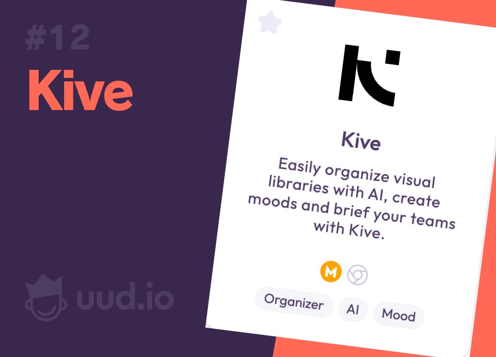 【ツール紹介#13】    
Kive
kive.ai

AIを使用してビジュアルライブラリを簡単に整理し、チームにプロダクトの雰囲気を伝えるのに役立ちます。

デザイナー向けツール紹介→ uud.io 
#UXUI #Design #UUD #デザイン #Organizer #AI #Mood
