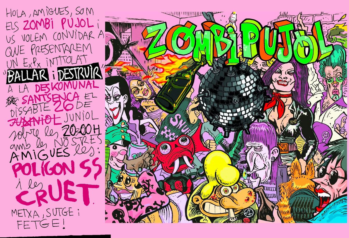AGENDA // Presentació del nou EP “Ballar i destruir” dels Zombi Pujol
ZOMBI PUJOL + POLÍGON SS + LES CRUET
🎯 26/7 a les 20h ⚡️Deskomunal, Barcelona <a href="/maximclatellot/">maximumclatellot</a>