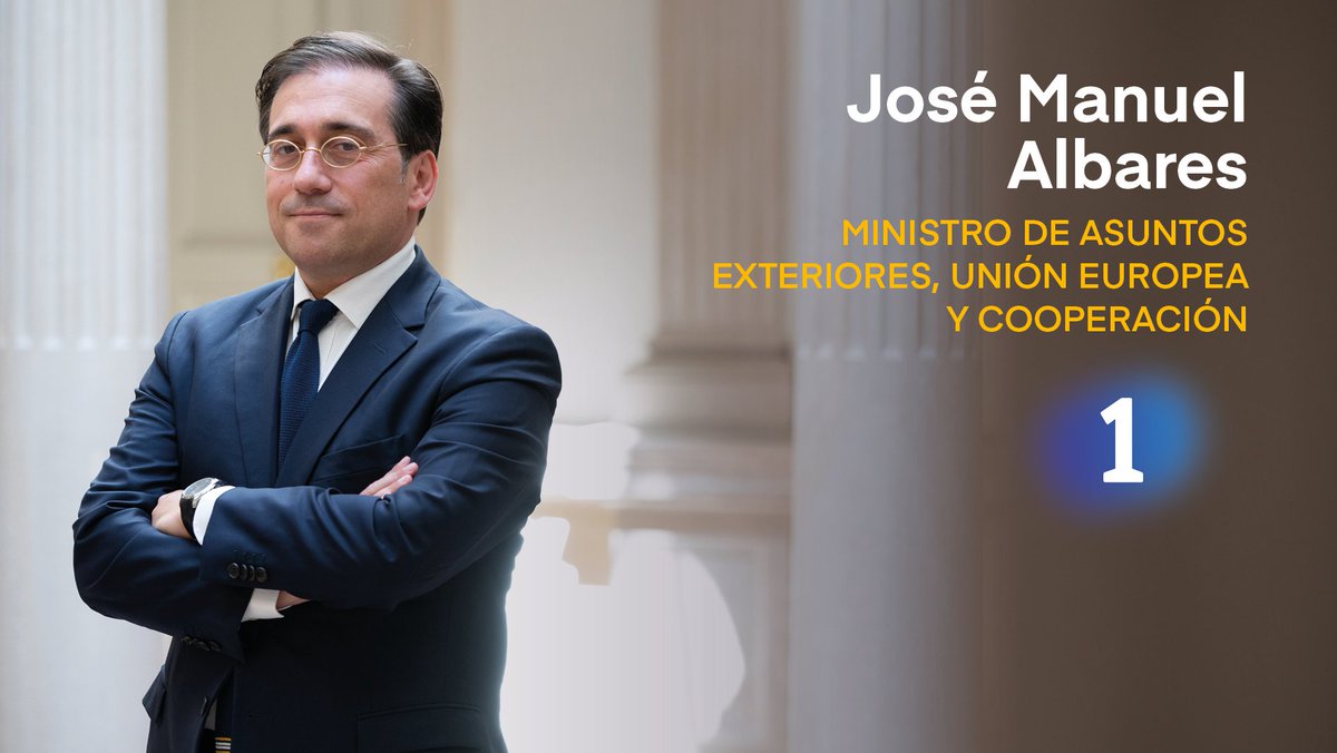 Ministerio de Asuntos Exteriores, UE y Cooperación (@maecgob) on Twitter photo El ministro <a href="/jmalbares/">José Manuel Albares</a> es entrevistado en el programa <a href="/LaHoraTVE/">La Hora de La 1</a> de <a href="/rtve/">RTVE</a>.
🎥 En directo a las 8.30h ⬇️
rtve.es/play/videos/di… El ministro <a href="/jmalbares/">José Manuel Albares</a> es entrevistado en el programa <a href="/LaHoraTVE/">La Hora de La 1</a> de <a href="/rtve/">RTVE</a>.
🎥 En directo a las 8.30h ⬇️
rtve.es/play/videos/di…