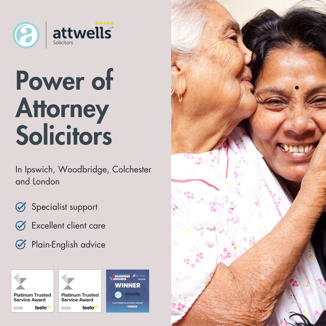 A Power of Attorney makes sure the right person can make decisions if you can’t. It’s quick to set up, lasts a lifetime, and offers priceless peace of mind.

Visit attwells.com

#PlanAhead #PeaceOfMind