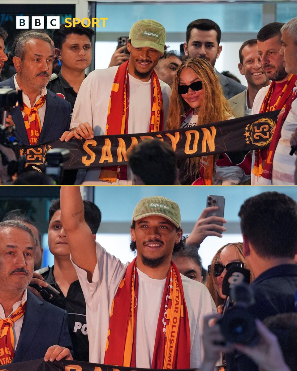 Leroy Sane has arrived in Istanbul ahead of his move to Galatasaray ✍🇹🇷