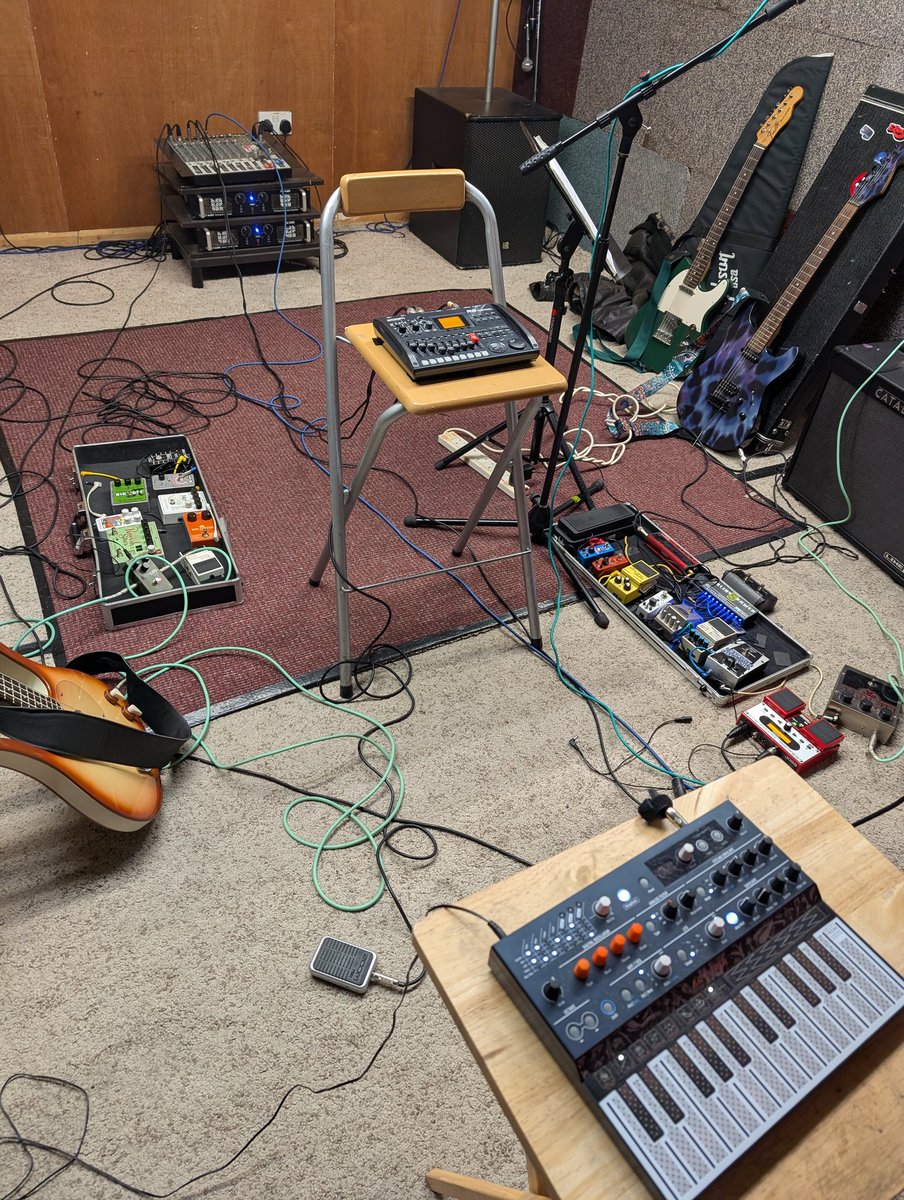 Zoom Unit rehearsal room. Organised chaos... 😉