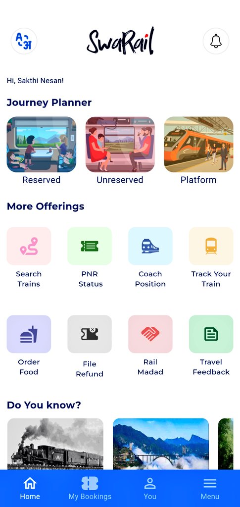 #swarail 🚈 
How many of you are using the new ticket booking application?

Do you think this is better than an older application? 
#IRCTC #IndianRailways