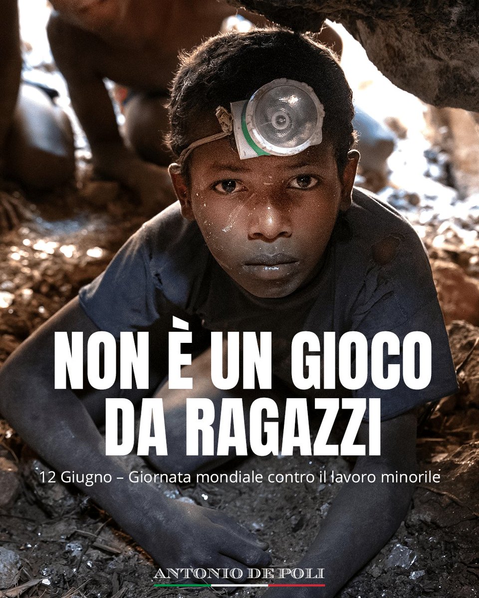 🎯👧🏽🧒🏻 𝐍𝐎𝐍 𝐄̀ 𝐔𝐍 𝐆𝐈𝐎𝐂𝐎 𝐃𝐀 𝐑𝐀𝐆𝐀𝐙𝐙𝐈!
Oggi 12 Giugno celebriamo la Giornata mondiale contro il lavoro minorile.

🌍📊  138 milioni di bambini e bambine nel mondo sono ancora costretti a lavorare. Molti di loro in condizioni pericolose, senza accesso