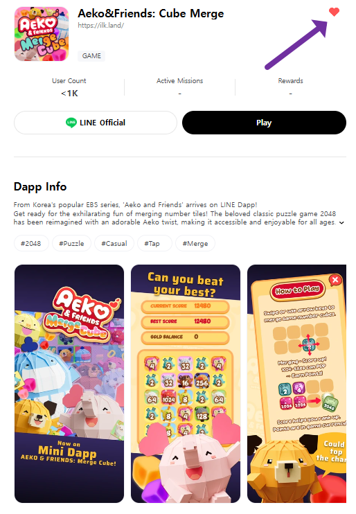 Y.GRAM has just launched its first WEB3 game on the LINE Dapp!

It’s a brand new game, fresh out of the oven! 🔥
This is a great chance to enjoy Aeko and Friends directly on the Dapp!
We’d love your support! Please visit the link below and give it a like 👍