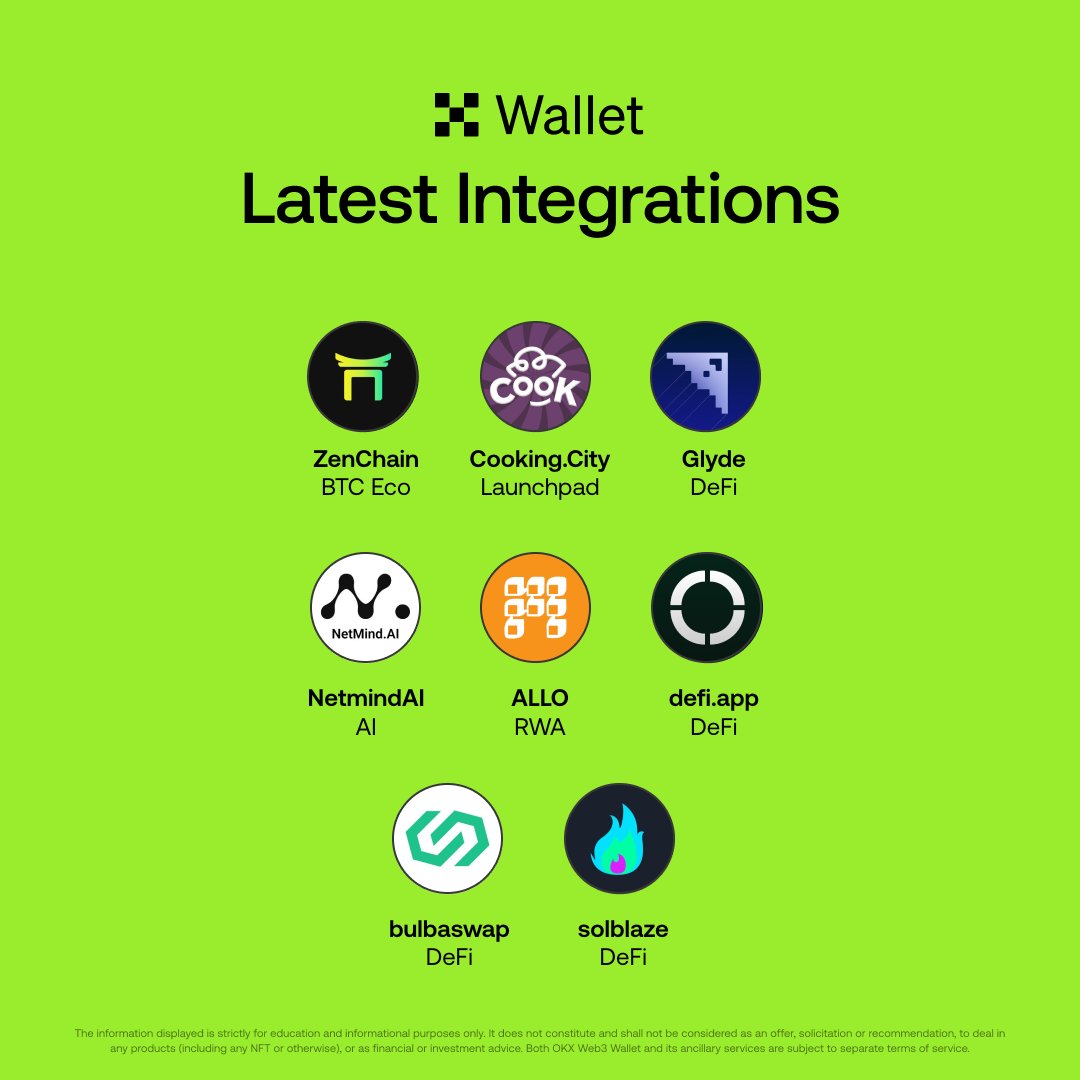 wallet's tweet image. New integrations just keeps coming 🫡

We're excited to announce that 8 projects have integrated our Wallet this week.

Utilize #Wallet to seamlessly access any blockchain, ensuring your assets remain protected and secure ⛓️