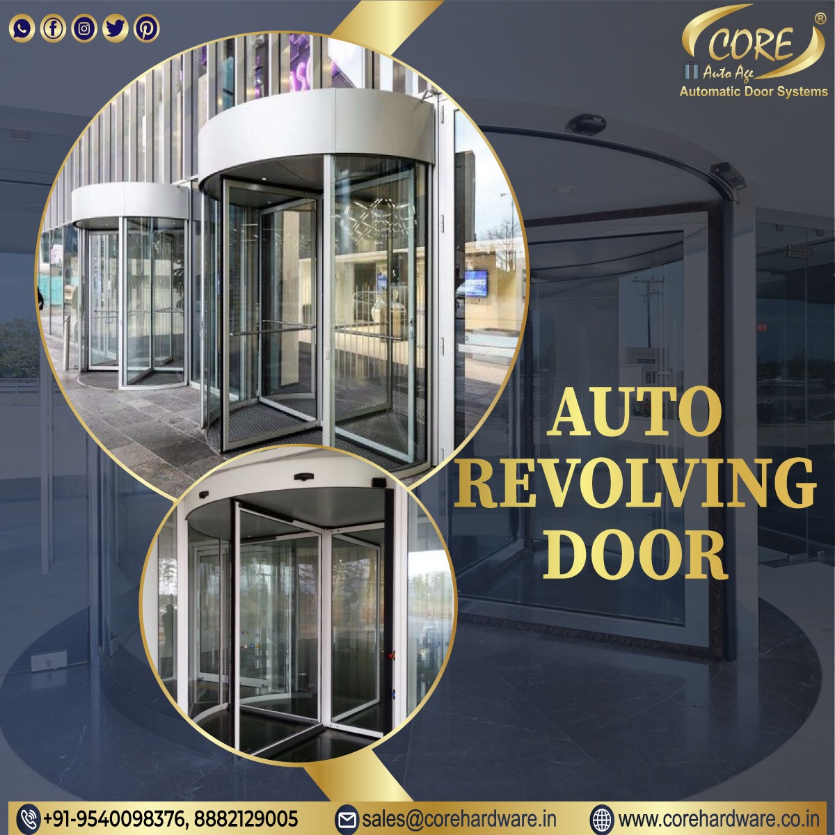 coreautoage's tweet image. Seamless entry. Sophisticated design.
Core&apos;s Automatic Revolving Door ensures smooth, secure, and stylish access for any modern space.

#AutomaticRevolvingDoor #RevolvingDoor #SmartEntry #ArchitecturalHardware #LuxuryEntrances #SmartAccess #CoreHardware