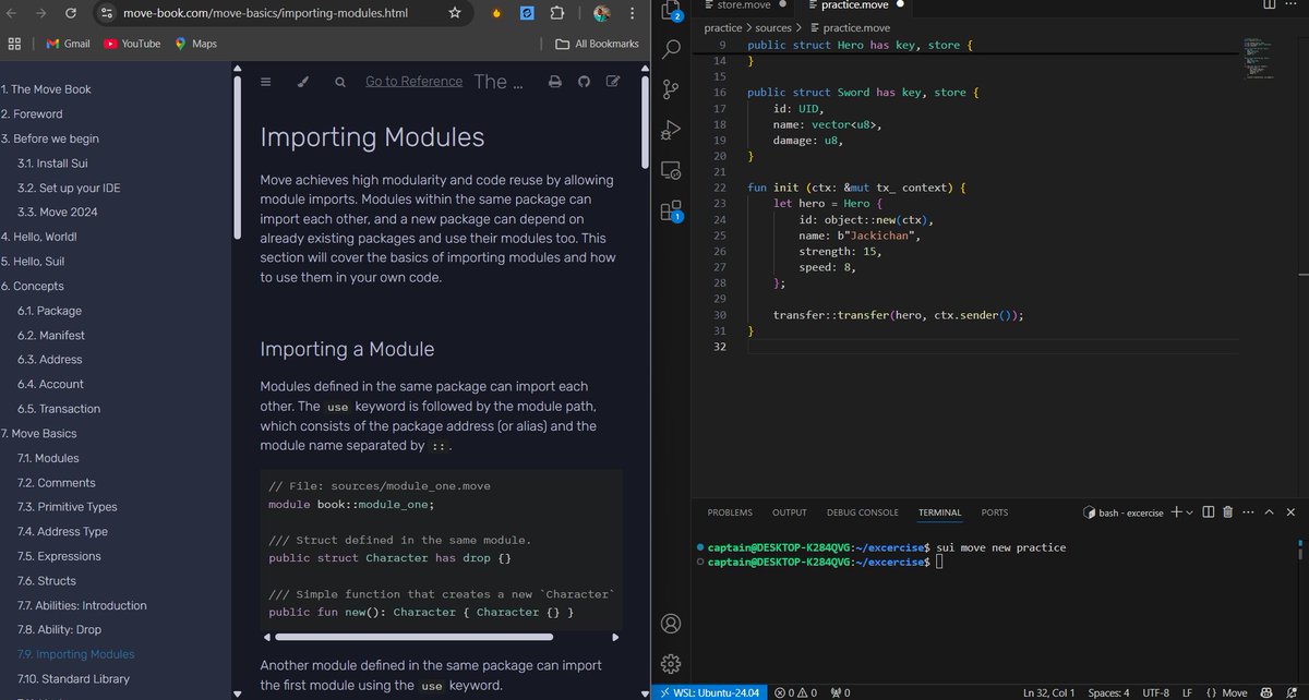 Day 31 on MOVE💻        

GMove pals   
Hurray🥳 It's one month, and I can tell just this few hours of learning MOVE daily really count, there now a big difference with ME now and ME 30 days ago, all glory to God. Today I also wrote a game character code.

~shalom~