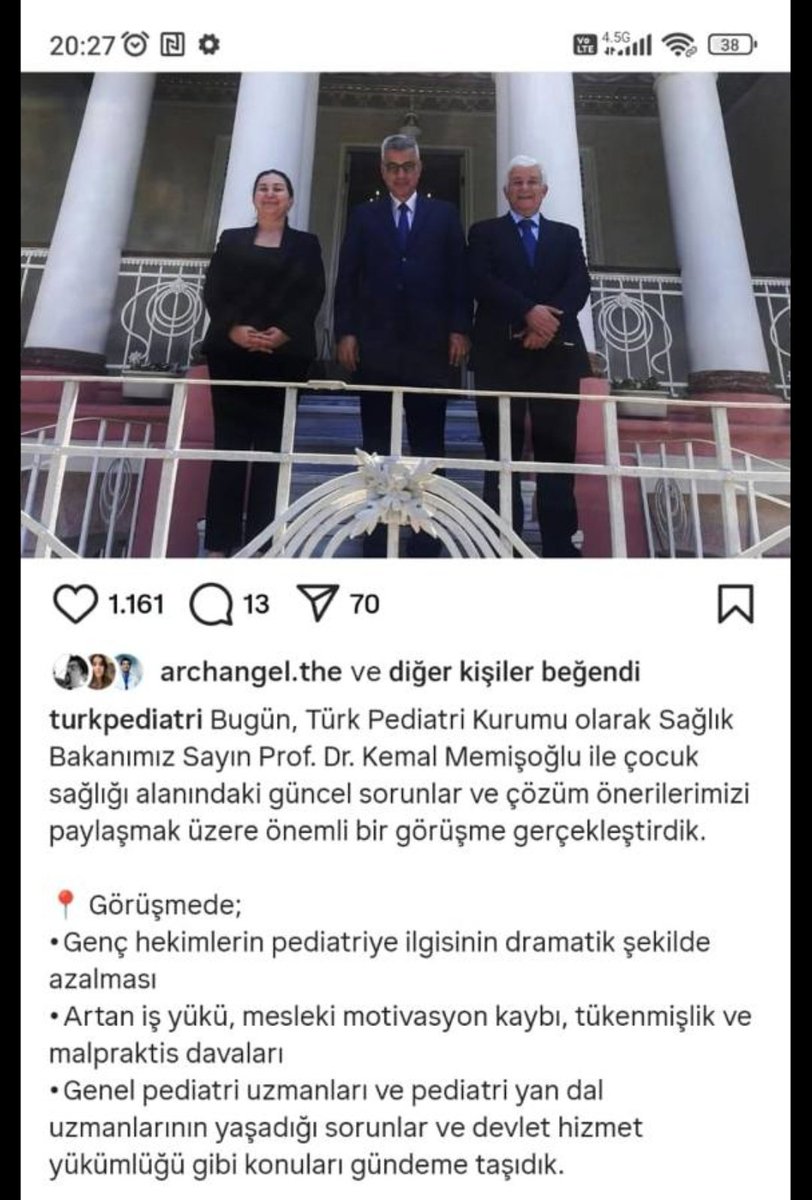 Tuncay Yılmazer (@gelibolu2015) on Twitter photo Ülkemizin en önde gelen Pediatri derneği olan Türk Pediatri Kurumu yönetimi Sağlık Bakanı <a href="/drmemisoglu/">Prof. Dr. Kemal Memişoğlu</a> ile görüşmüş. Çocuk Sağlığı ve Hastalıkları asistan ve uzmanlarının yaşadığı sorunlar, artan iş yükü, mesleki tükenmişlik, malpraktis, genç hekimlerin Pediatri tercihinin Ülkemizin en önde gelen Pediatri derneği olan Türk Pediatri Kurumu yönetimi Sağlık Bakanı <a href="/drmemisoglu/">Prof. Dr. Kemal Memişoğlu</a> ile görüşmüş. Çocuk Sağlığı ve Hastalıkları asistan ve uzmanlarının yaşadığı sorunlar, artan iş yükü, mesleki tükenmişlik, malpraktis, genç hekimlerin Pediatri tercihinin