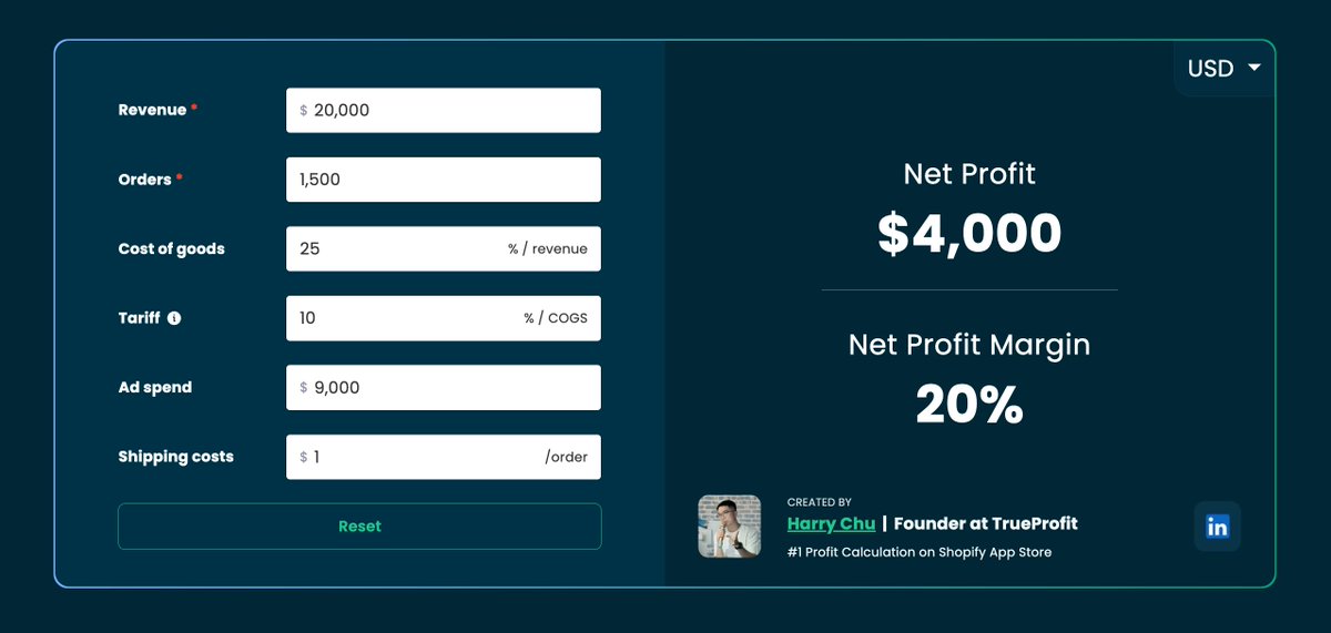 Think your profits are higher than they actually are? 

Don’t worry—you’re not alone! 

Many store owners miss hidden costs and end up guessing their real numbers. 

That’s why we built this Free Profit Margin Calculator: 
👉 Instantly see your true profit margins 
👉 Make