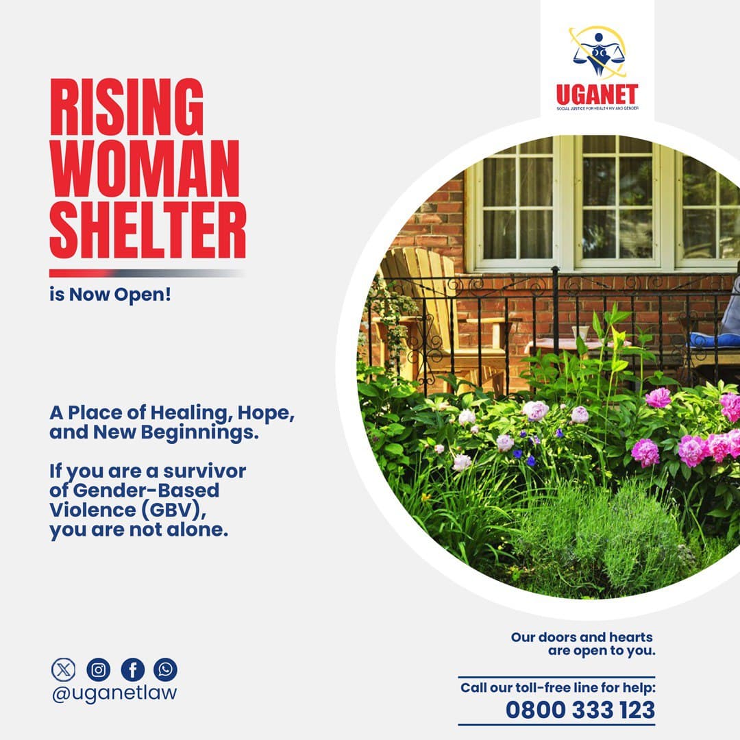 Our Shelter Home is always open to survivors. You only need to reach out. Never think that you are alone in this fight. 

Our toll free line (e namba e tali yakusasulira): 0800333123. 

#UGANET4SocialJustice