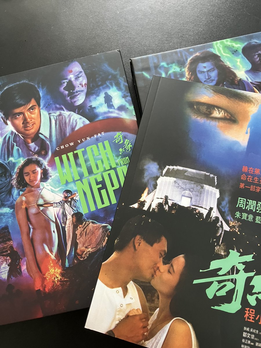cjlines's tweet image. Ah! Got my contributor copies of the new deluxe Blu-Ray editions of Crime Story (1993) and Witch From Nepal (1985). Beautiful packaging and just look at those booklets, eh! 👀My first new writing for awhile...
Pick 'em up from @88_Films ! 📽️