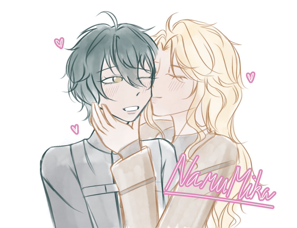 hunniiko's tweet photo. cheek kiss https://t.co/uAplgLsMVP