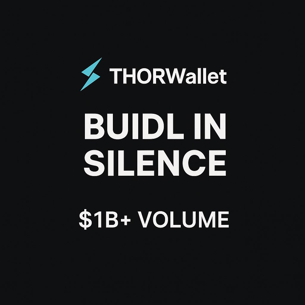 They didn’t hype. They just built.
While others were busy tweeting…

@THORWallet delivered:
💰 $1B+ volume
📈 Real yield in USDC
🛠 100% cross-chain, no bridges
📱 Wallet, swaps, cards — all in one app

And now… $TITN is loading.
#BUIDL #TITN #DeFi #THORWallet