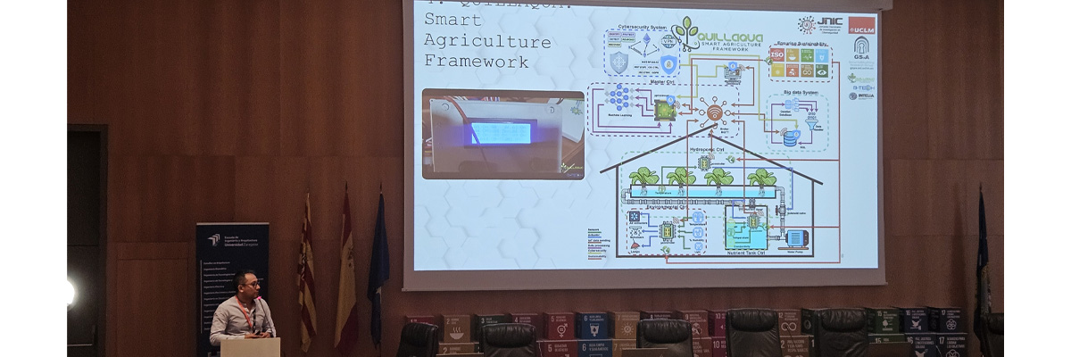El grupo GSyA presenta el framework QUILLAQUA en <a href="/jnic_conf/">JNIC 2025</a> n como propuesta de ciberseguridad sostenible para la Agricultura 4.0. En el marco de las X Jornadas Nacionales de Investigación en Ciberseguridad (JNIC 2025). 

+Info: gsya.esi.uclm.es/N.php?id=2189