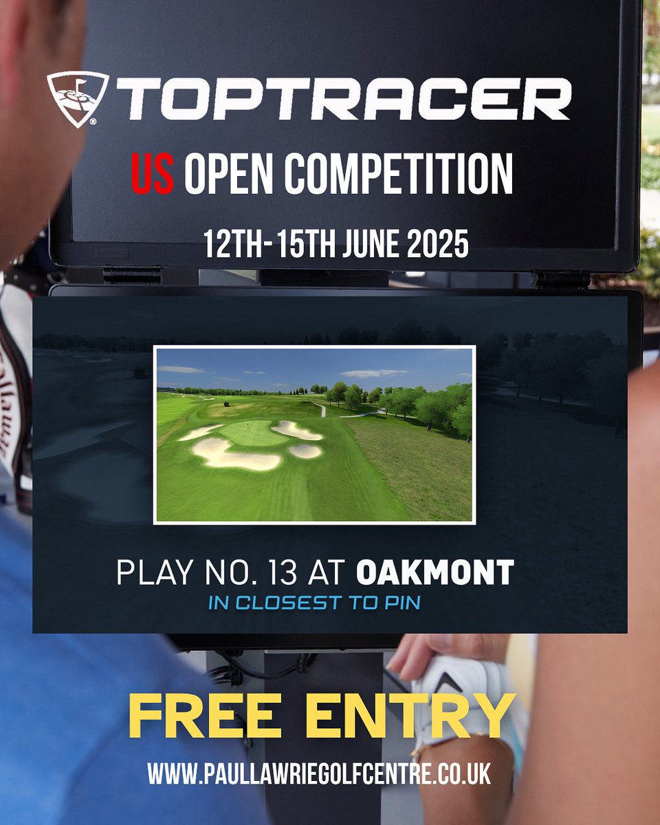 US OPEN <a href="/Toptracer/">Toptracer</a> Competition 👌🏼

Closest to the Pin 

1st - £45 worth of Range Credit 
2nd - £35 worth of Range Credit
3rd - £20 worth of Range Credit

FREE ENTRY