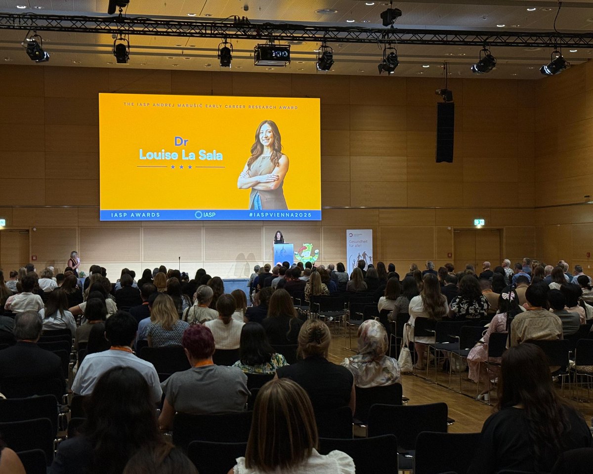 Orygen (@orygen_aus) on Twitter photo Congratulations to Orygen Research Fellow Dr Louise La Sala on receiving the prestigious Andrej Marušič Award, recognising her pioneering work in suicide prevention including as a lead researcher on the world-first <a href="/chatsafe_au/">#chatsafe</a> program 👏
Details: bit.ly/4jJv2YQ Congratulations to Orygen Research Fellow Dr Louise La Sala on receiving the prestigious Andrej Marušič Award, recognising her pioneering work in suicide prevention including as a lead researcher on the world-first <a href="/chatsafe_au/">#chatsafe</a> program 👏
Details: bit.ly/4jJv2YQ