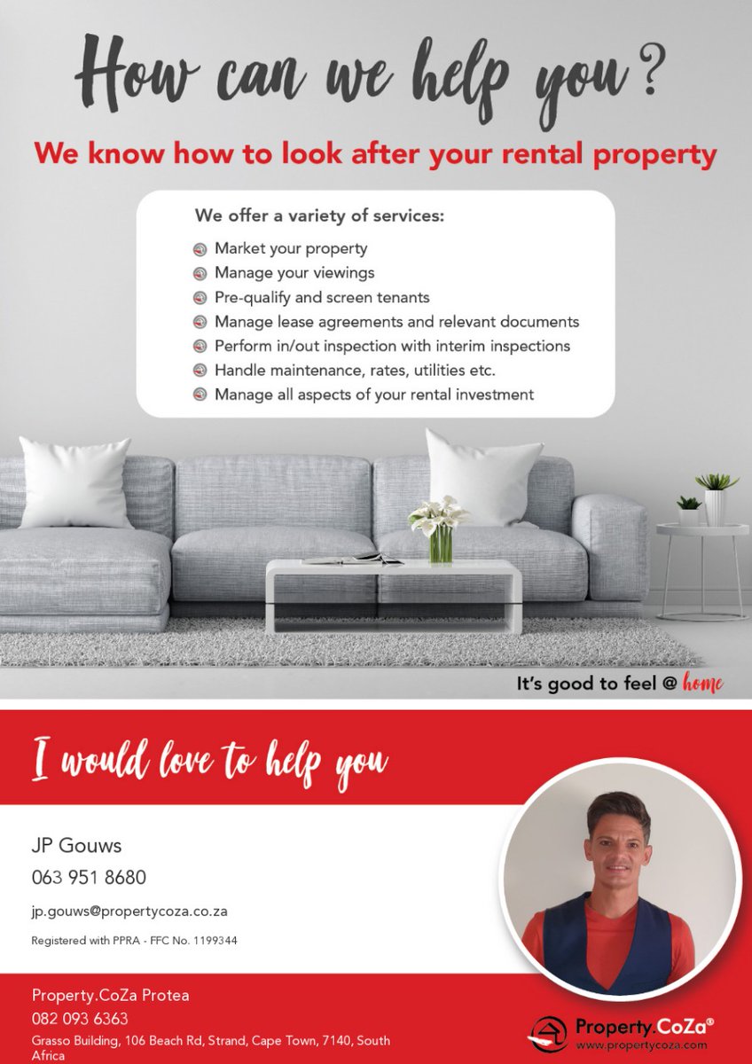Jpgouws2021's tweet image. #itsgoodtofeelathome
#PropertyCoZa